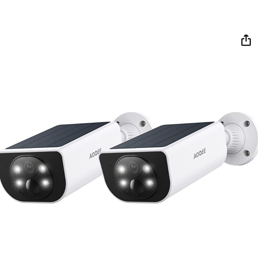 Wireless Solar Security Camera Outdoor, 2K 3MP, Full Color Night Vision